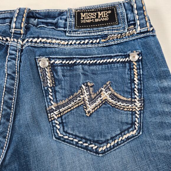 Miss Me Mid Rise Western Easy Boot Stretch Denim Jeans Women's Size 28 - Picture 9 of 9